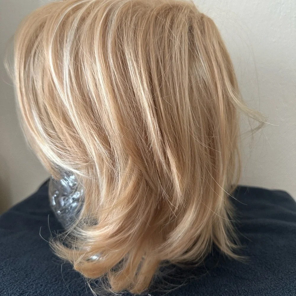 Natural Wig Shoulder Length Straight Highlights